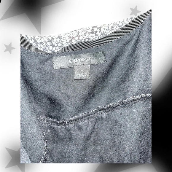 Y2K black and white ditsy floral above knee skirt - Picture 4 of 5